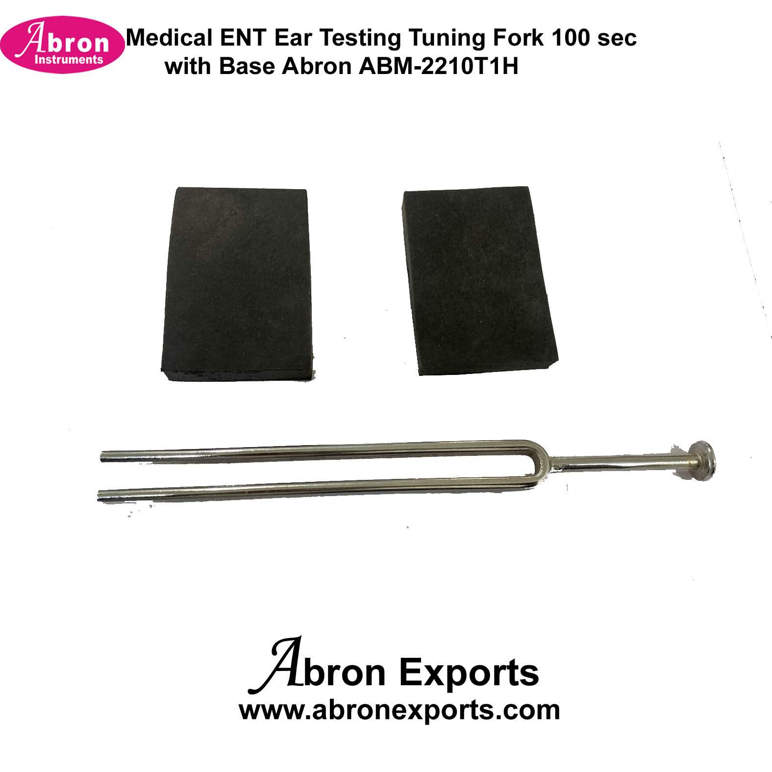 Medical ENT Ear Testing Tuning Fork 100 sec with base Abron ABM-2210T1H 